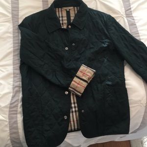Burberry Quilted Hunter Green Jacket, Size M